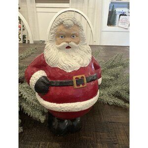 Vintage Chalkware Santa Claus Figurine  7" Tall Holiday Decor